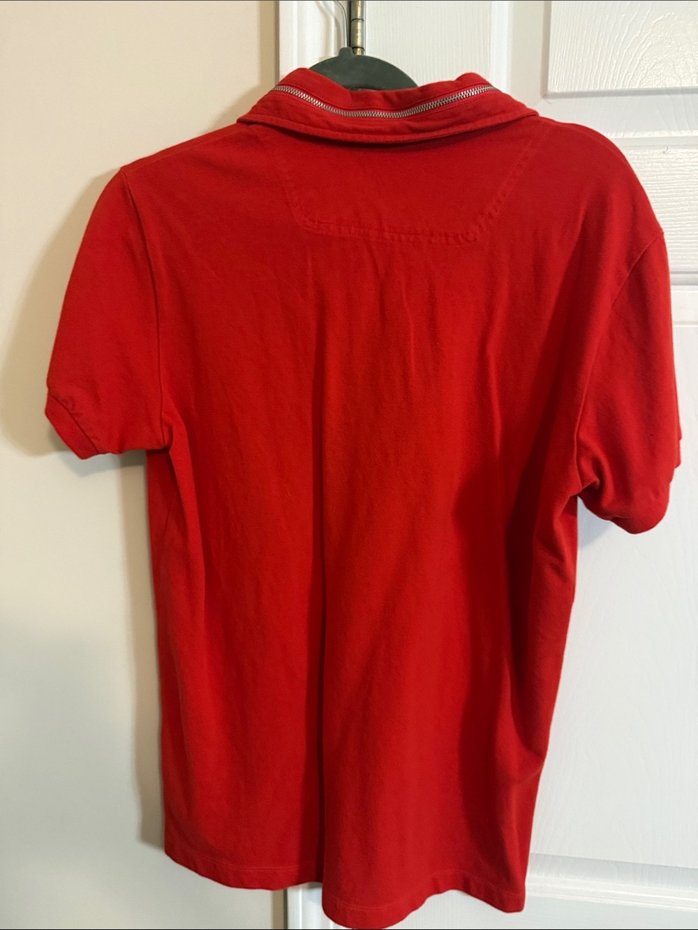 Diesel Red Polo with Zip-Trim Collar - Picture 6 of 8
